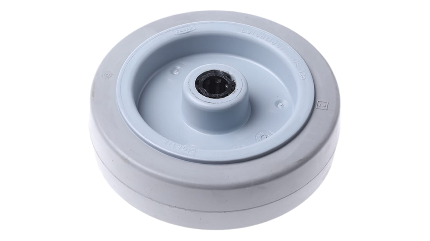 Tente Grey Rubber Abrasion Resistant Trolley Wheel, 250kg