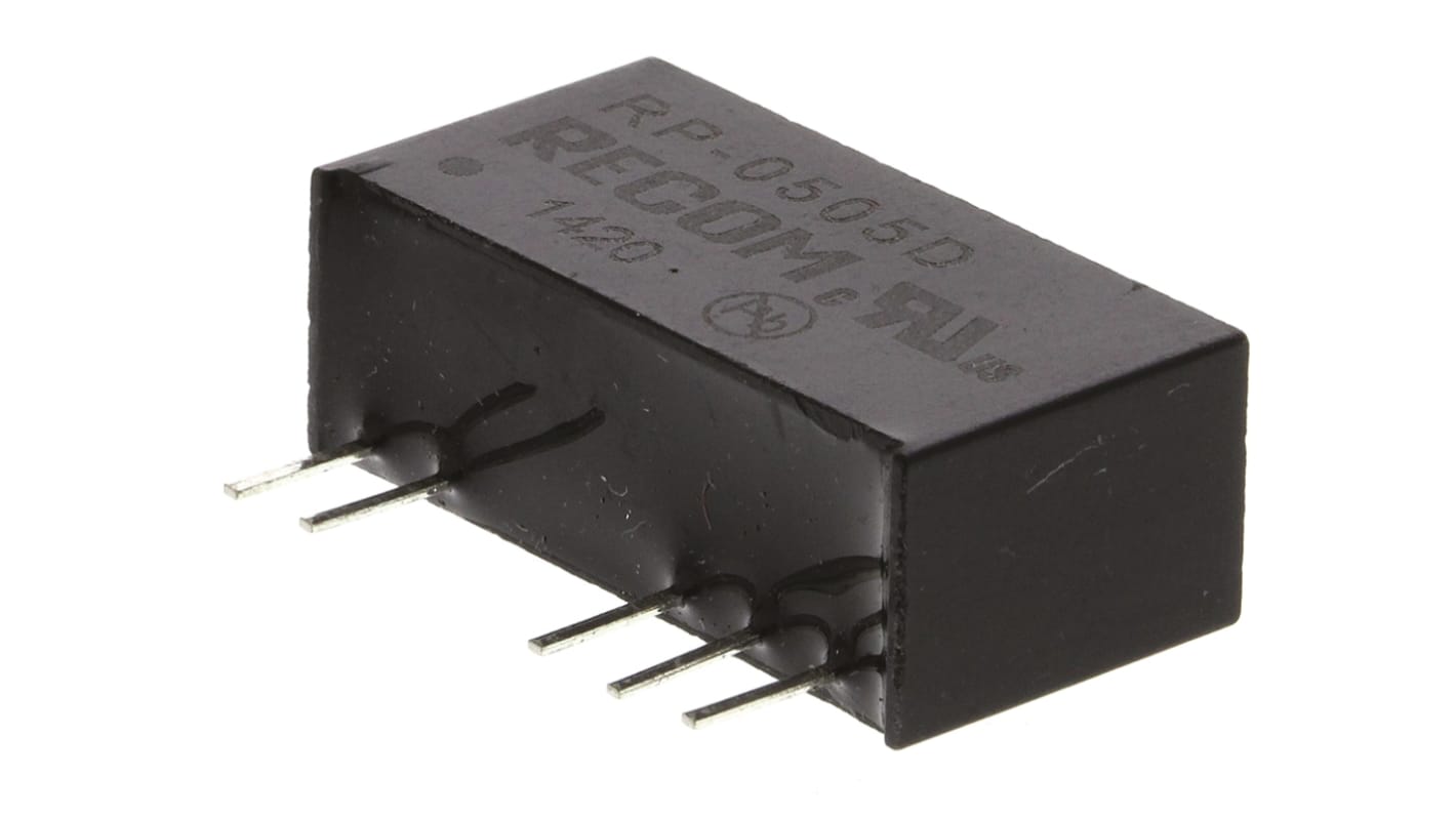 Convertidor dc - dc aislado 1W, Salida ±5V dc, ±100mA, 15%