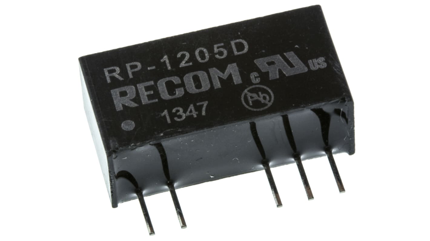 Convertidor dc-dc 1W, Salida ±5V dc, ±100mA