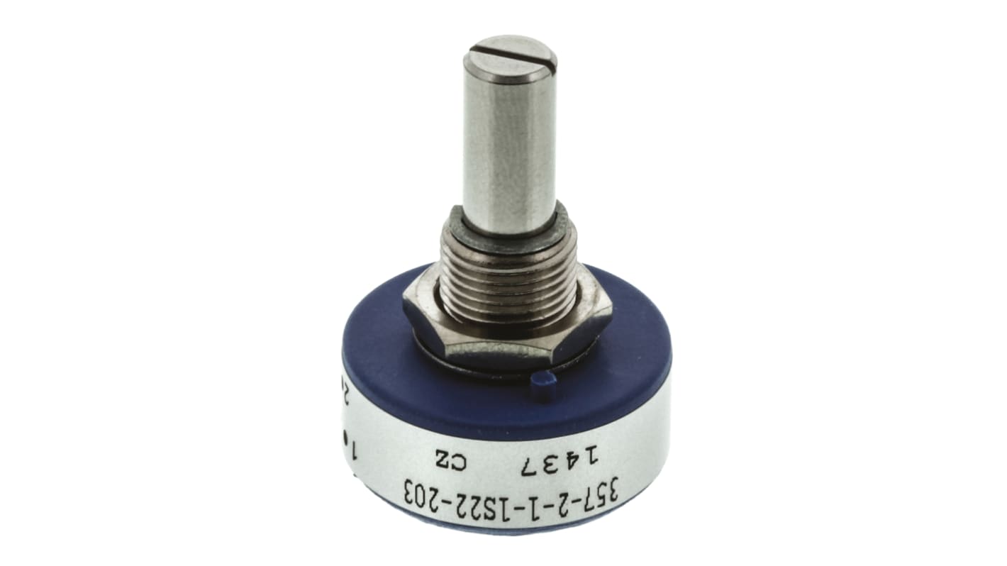 Vishay 357, Tafelmontage  Dreh Potentiometer 20kΩ ±20% / 1W , Schaft-Ø 6.35 mm