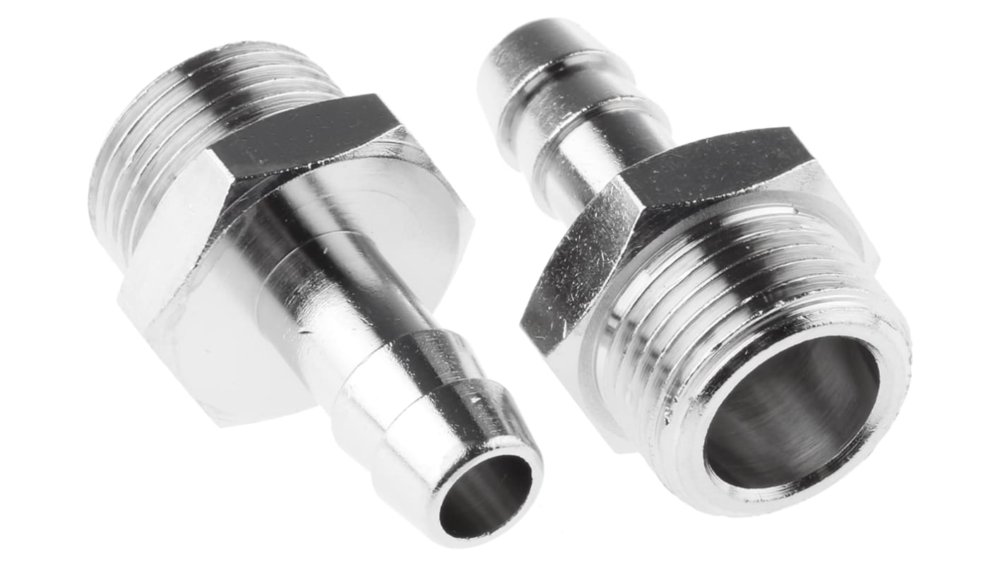 Legris LF3000 Series Straight Threaded Adaptor, G 3/8 Male to Push In 8 mm, Threaded-to-Tube Connection Style