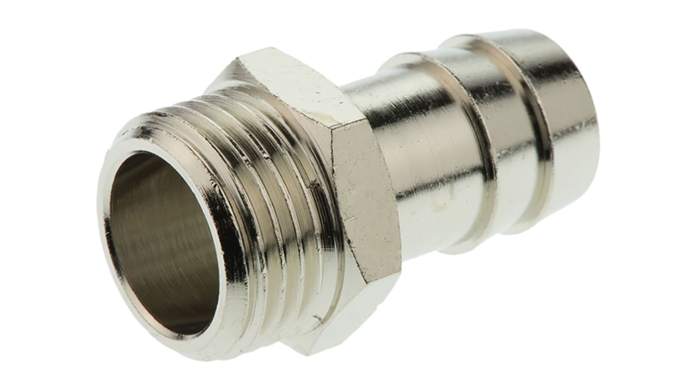 Legris LF3000 Series Straight Threaded Adaptor, G 1/2 Male to Push In 15 mm, Threaded-to-Tube Connection Style
