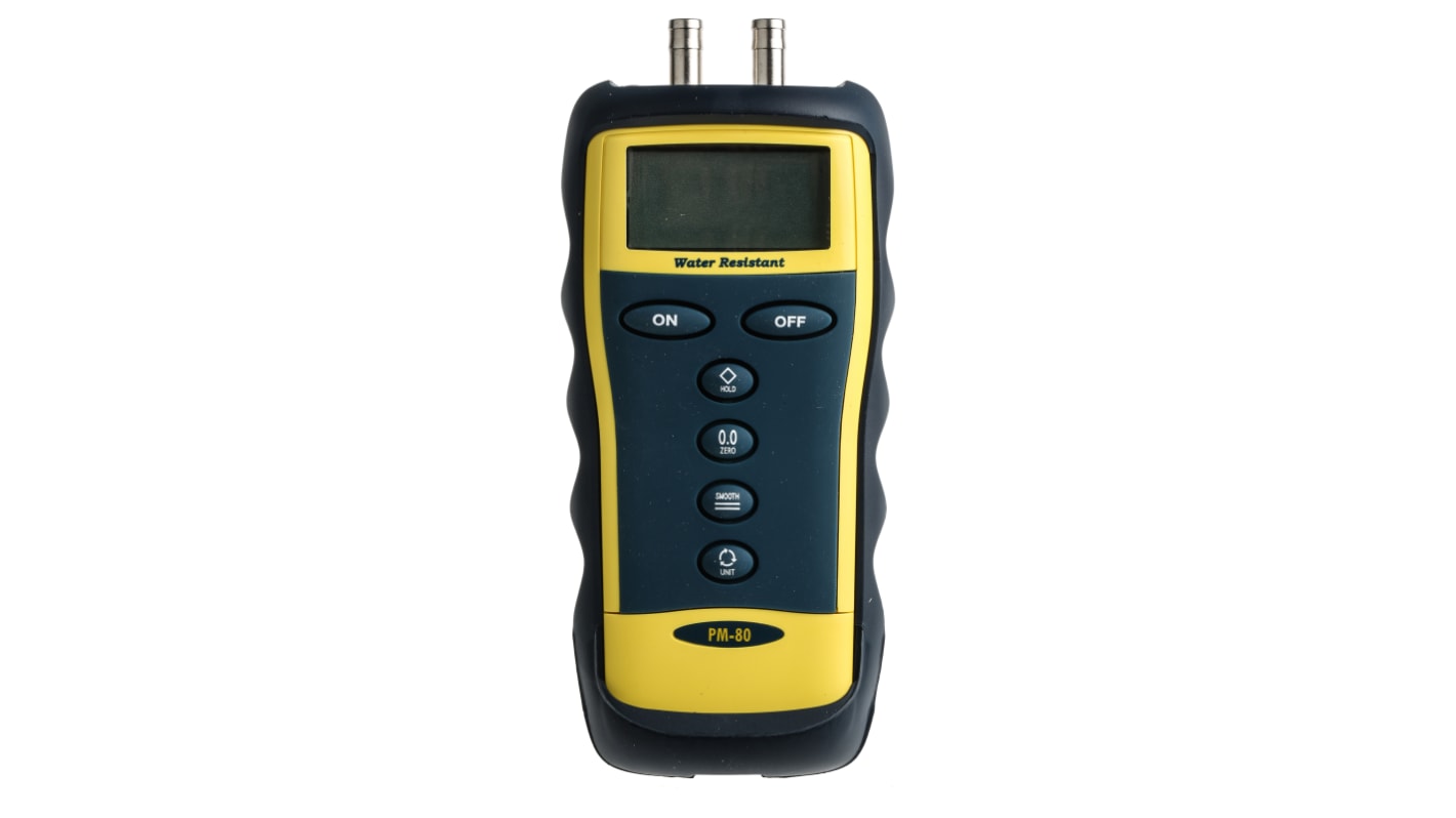 Manometro digitale Differenziale Sifam Instruments PM, 0mbar → 130mbar, con 2 porte, Cert. ISO