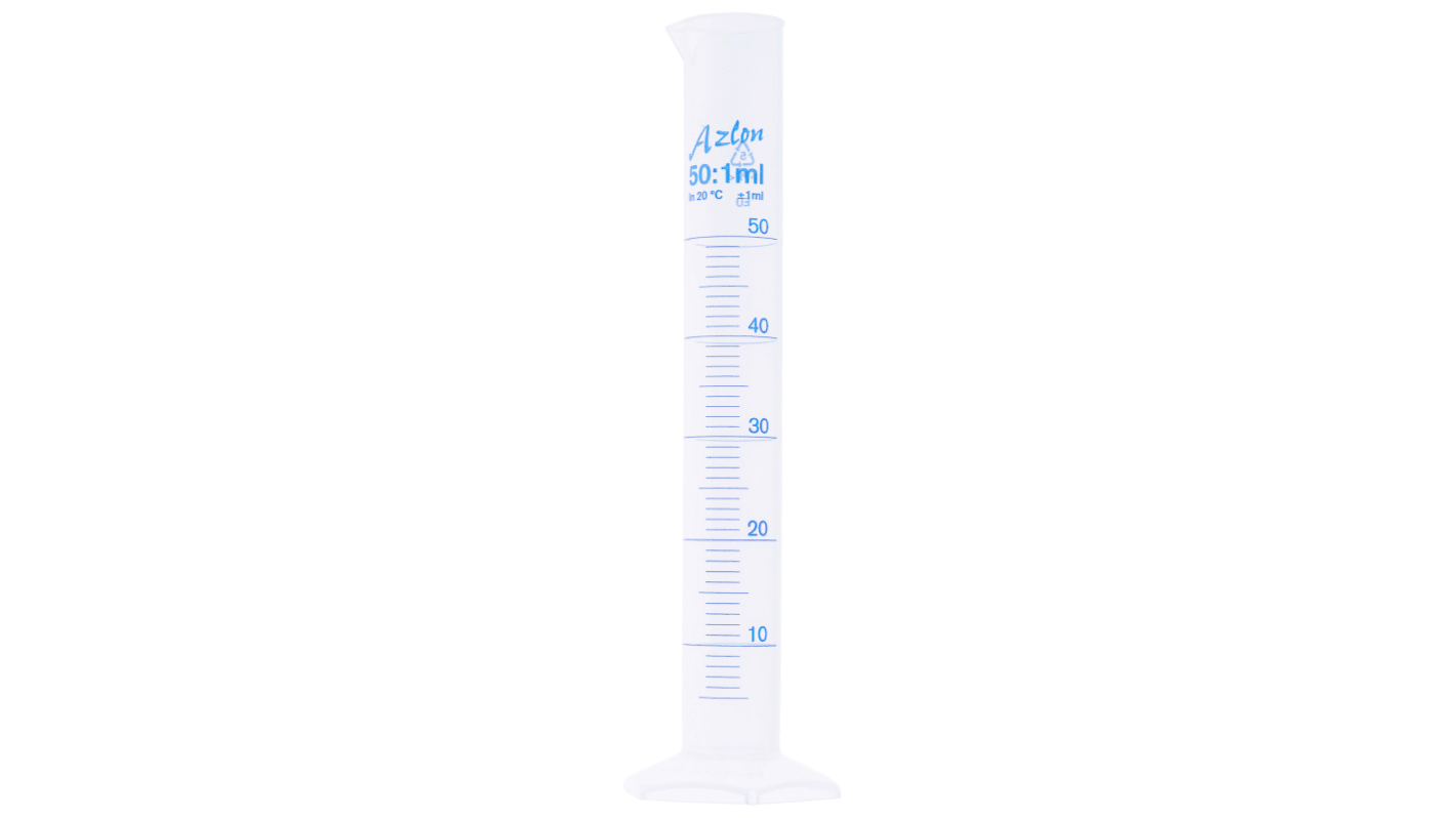 RS PRO PP Graduated Cylinder, 50ml