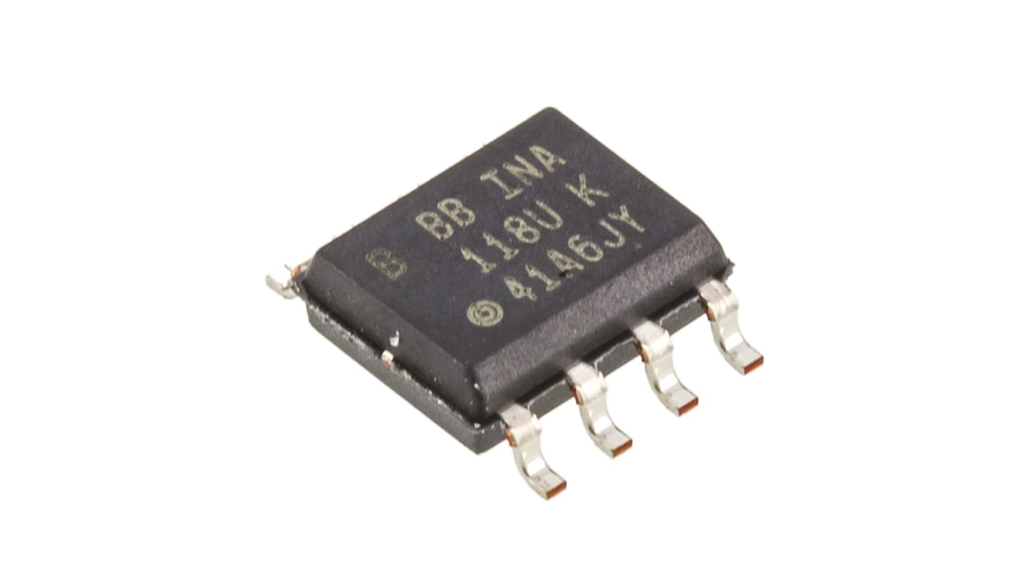 Amplificatore per strumentazione Texas Instruments, alimentazione Duale, , SMD, SOIC, 8 Pin