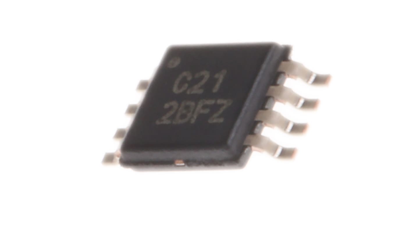 Texas Instruments INA321EA/250 Hangszererősítő, 1mV eltolási feszültség, 80dB CMRR, Teljes feszültségtartományú