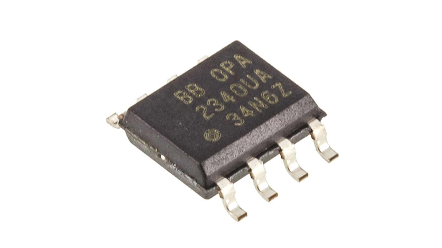 OPA2340UA Op erősítő, típusa:(Precíziós) 5.5MHz, 3 V, 5 V, 8-tüskés SOIC Teljes feszültségtartományú be-/kimenet