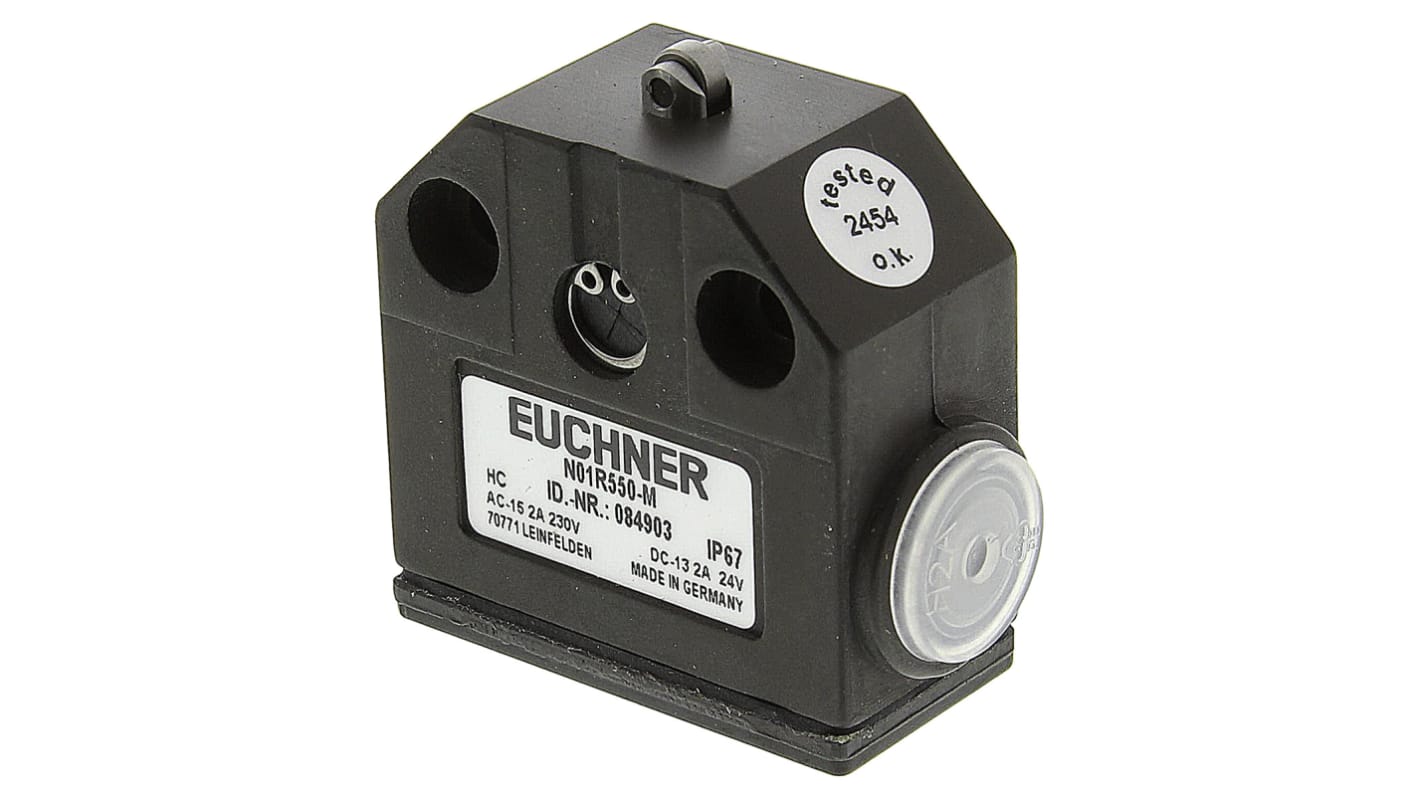 Euchner Plunger Limit Switch, NO/NC, IP67, Die Cast Aluminium Housing, 230V ac Max, 2A Max