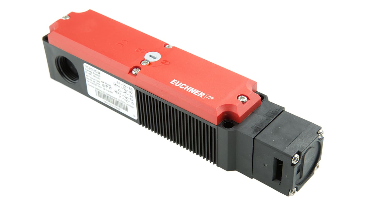 Interruptor de bloqueo de seguridad Euchner 084142, Rosca, 4, NA/3 NC, 4 A, 230V, 24V, 3 NC + 1 NA, Termoplástico,