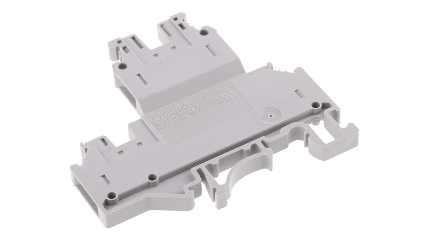 Phoenix Contact UKKB3 Series Grey Double Level Terminal Block, 0.2 → 2.5mm², Double-Level, Screw Termination