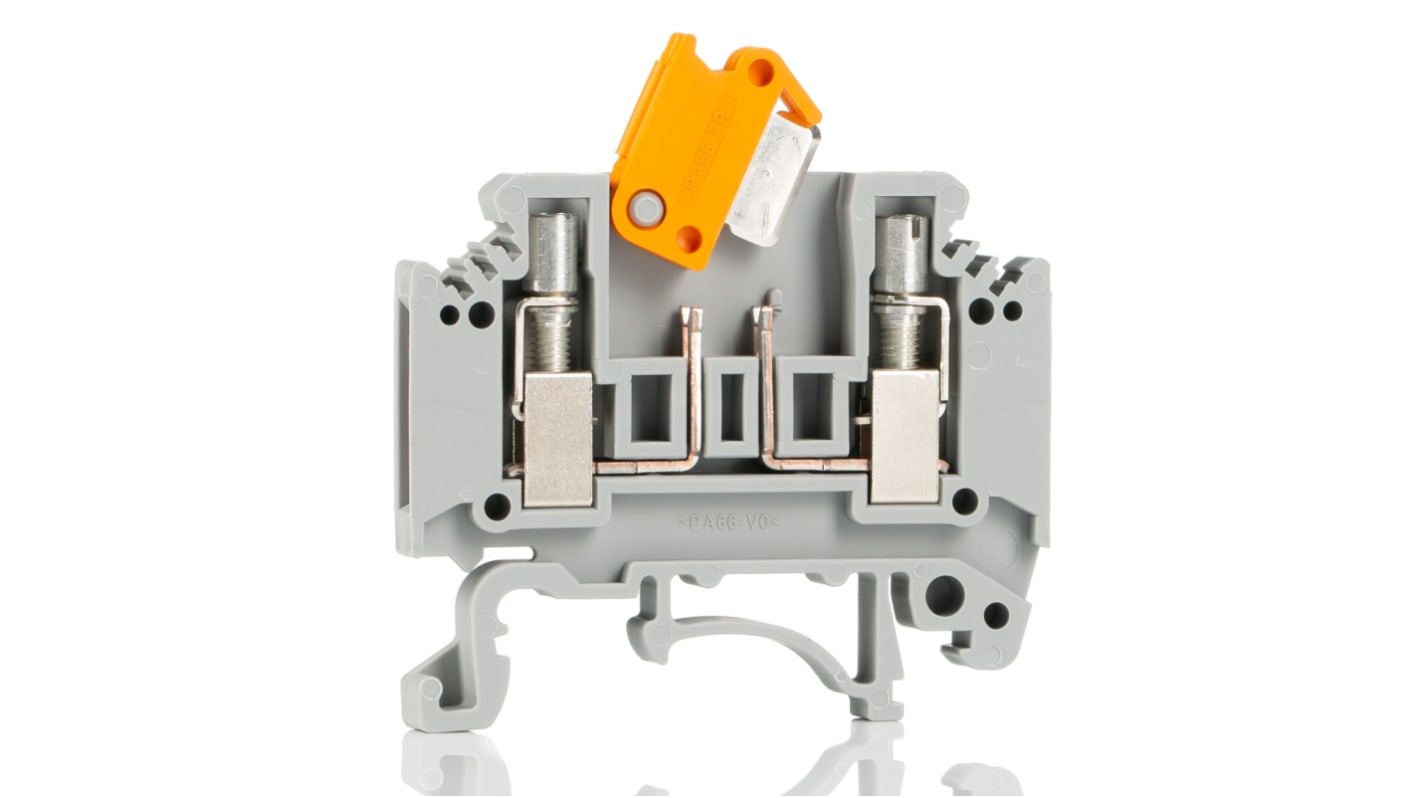 Phoenix Contact MTK-P/P Series Grey Knife Disconnect Terminal Block, 0.2 → 2.5mm², Single-Level, Screw