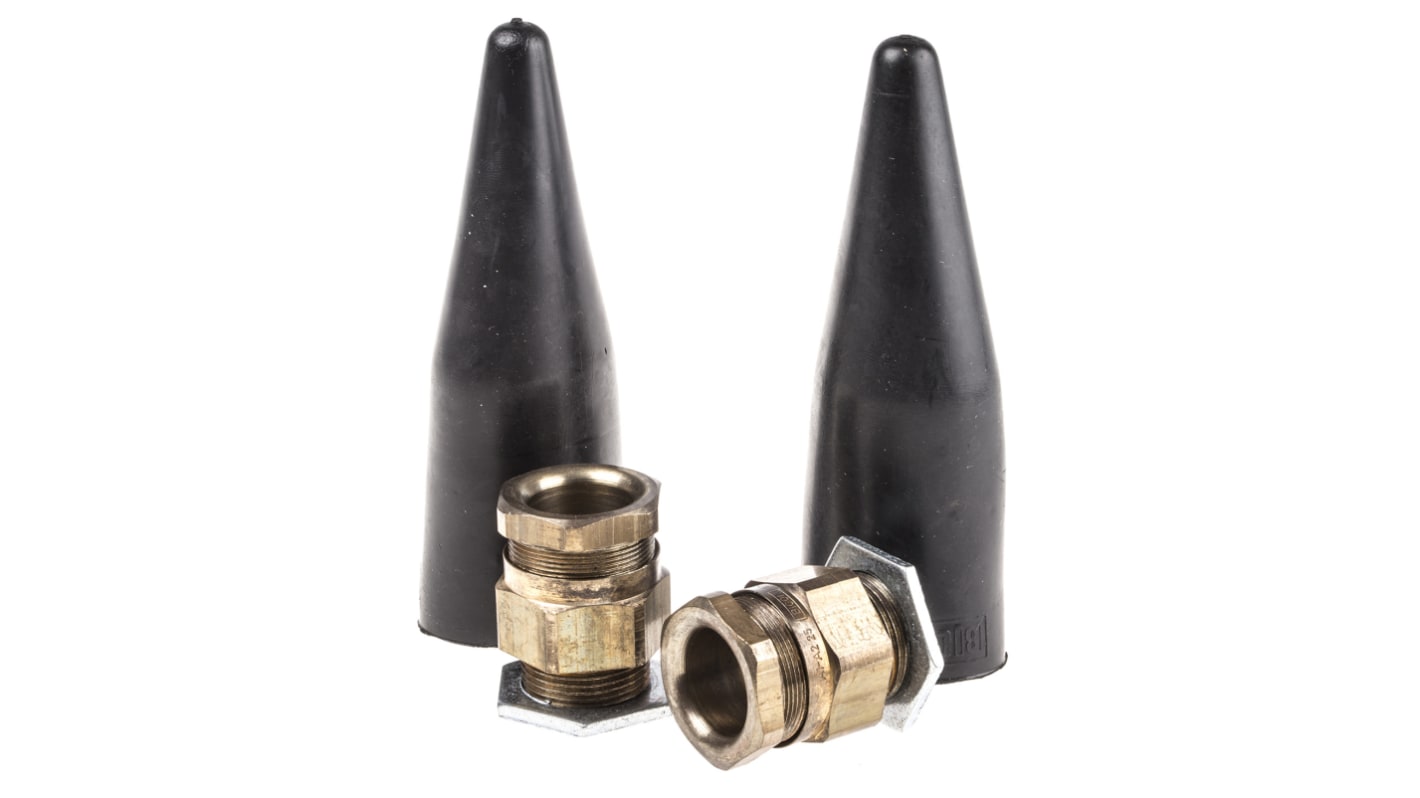 Prysmian KM409 Series Brass Cable Gland Kit, M25 Thread, 13mm Min, 19.5mm Max, IP66