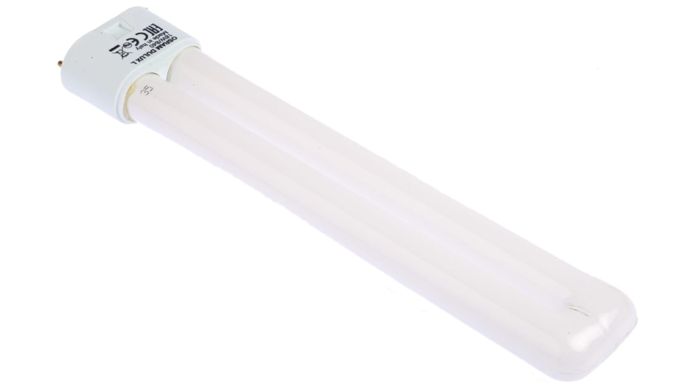 Osram 2G11 DULUX Twin Tube Shape CFL Bulb, 18 W, 4000K, Cool White Colour Tone