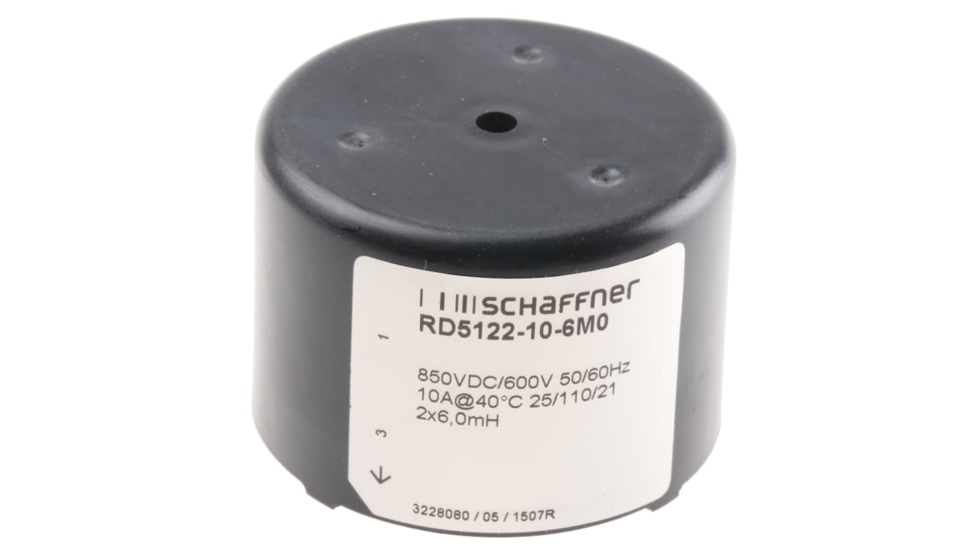 Schaffner 電流補償チョーク, 6 mH, 10A, リード線, RD5122-10-6M0