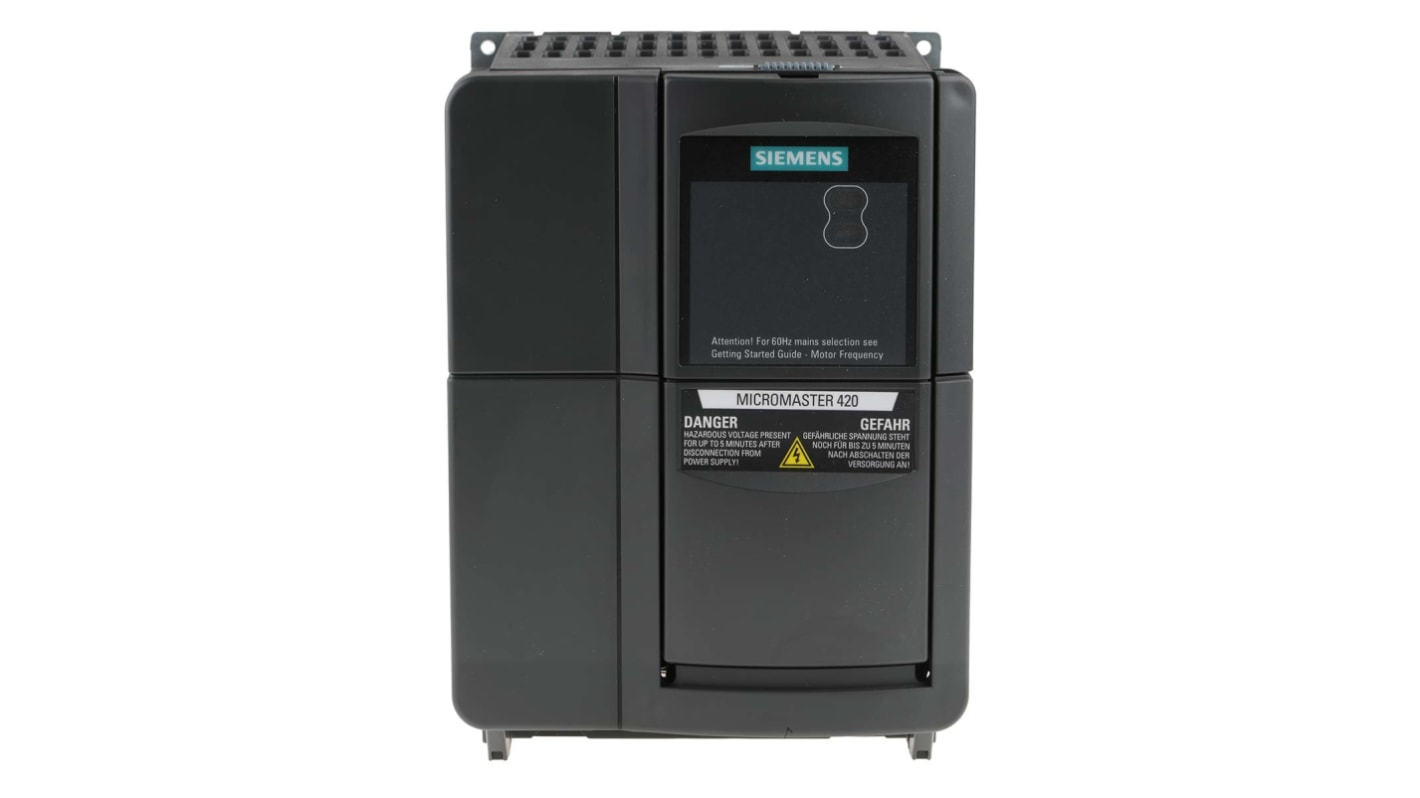 Siemens Inverter Drive, 1.5 kW, 1 Phase, 230 V ac, 14.4 A, MICROMASTER 420 Series