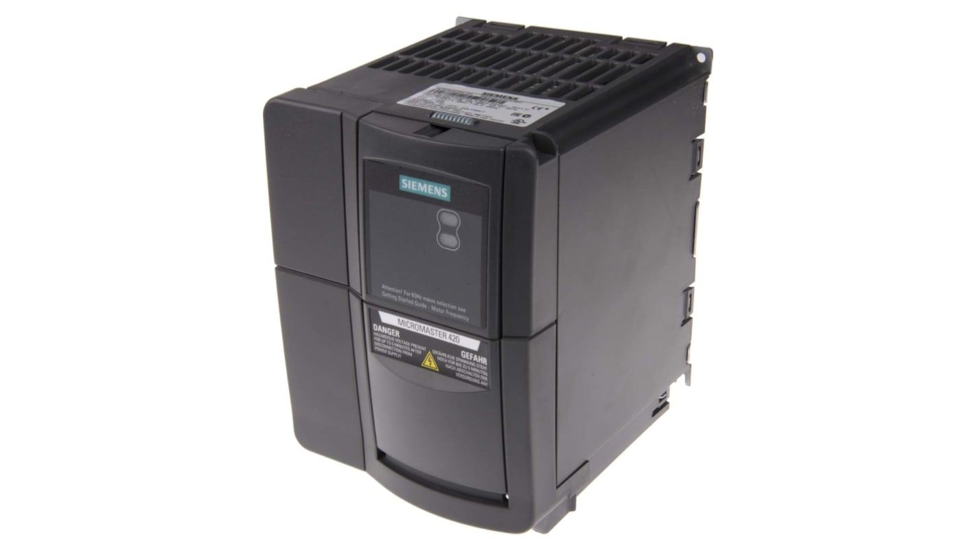 Siemens Inverter Drive, 3 kW, 3 Phase, 400 V ac, 10 A, MICROMASTER 420 Series