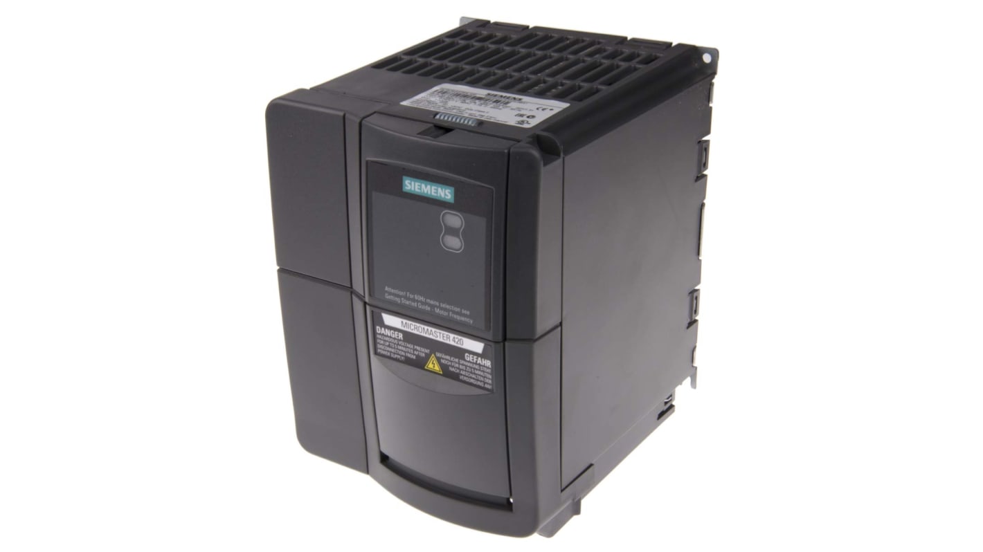 Siemens Frekvensomformer, 3 -faset 3 kW, 400 V AC, MICROMASTER 420-serien