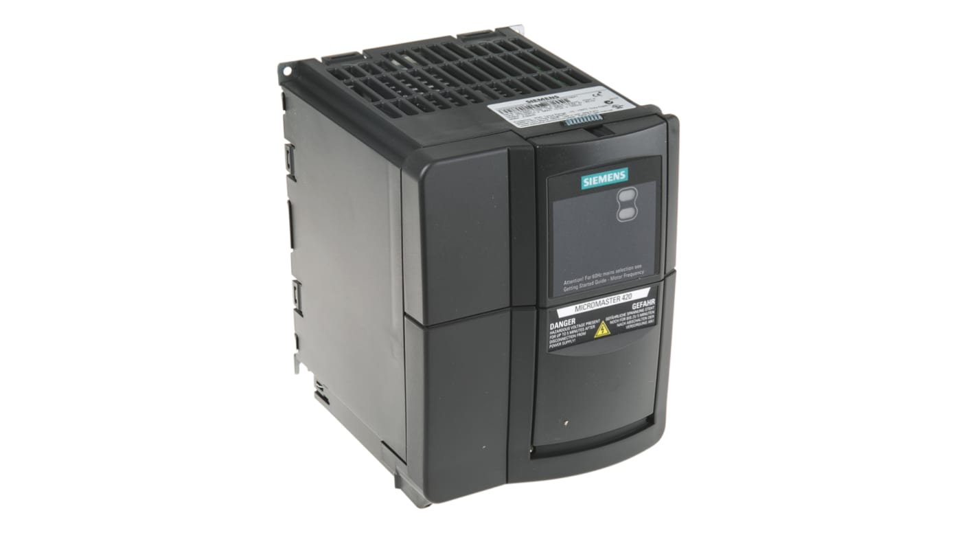 Variador de frecuencia Siemens serie MICROMASTER 420, 4 kW, 400 V ac, 3 fases, 12,8 A, 0 → 550Hz, IP20