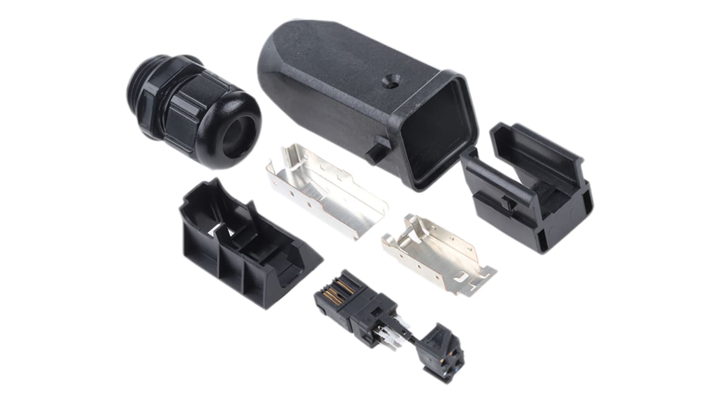 Harting RJ45 モジュラーコネクタ, オス, RJ45コネクタ, パネルマウント, Cat5, 09451251100