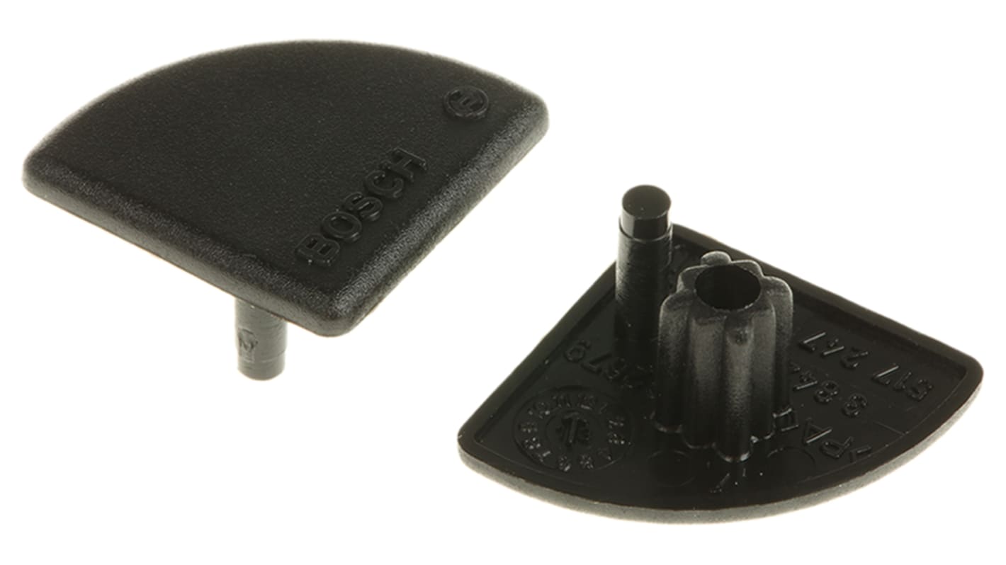 Bosch Rexroth Black Polypropylene Corner Bracket Cap, 20 mm Strut Profile, 6mm Groove