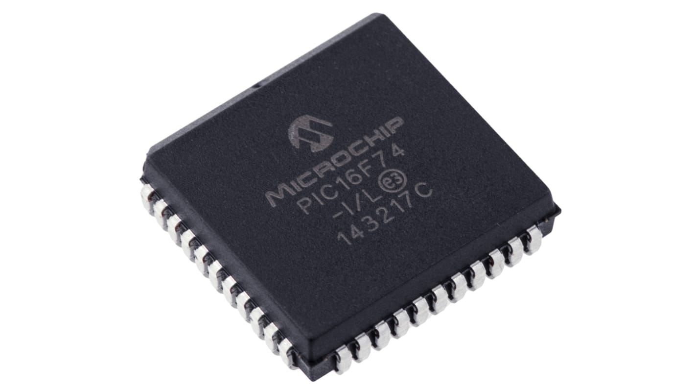 Microchip PIC16F74-I/L, 8bit PIC Microcontroller, PIC16F, 20MHz, 4K Flash, 44-Pin PLCC