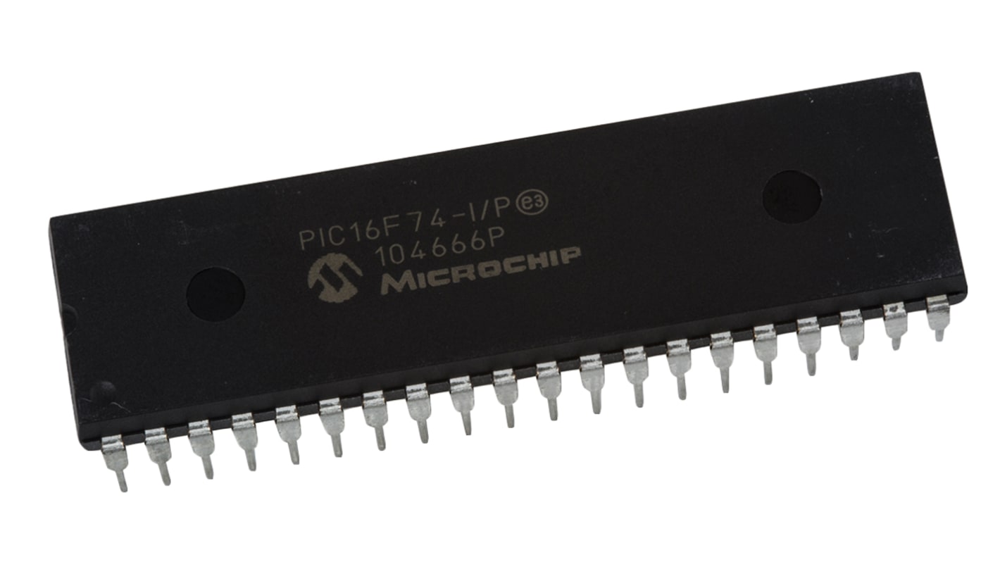 Microchip PIC16F74-I/P, 8bit PIC Microcontroller, PIC16F, 20MHz, 4K Flash, 40-Pin PDIP