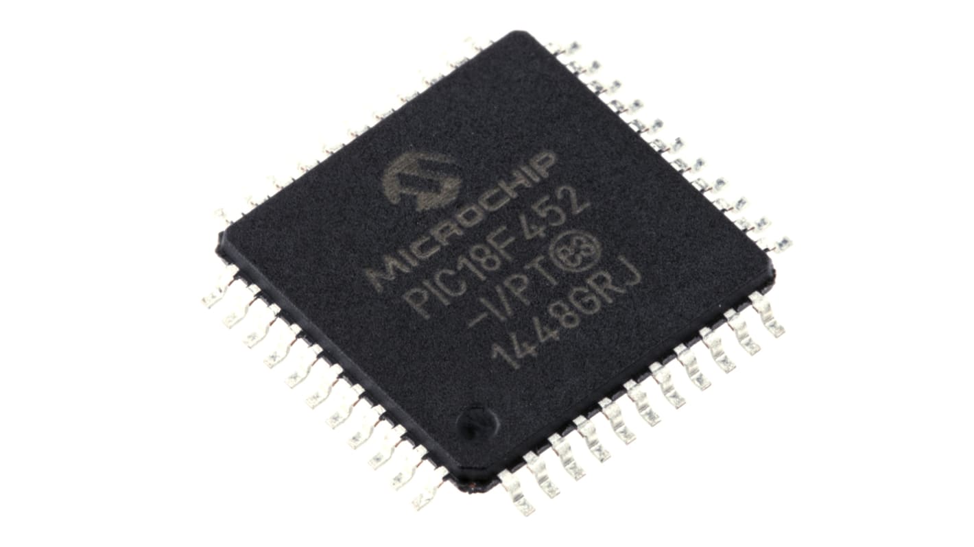 Microchip PIC18F452-I/PT, 8bit PIC Microcontroller, PIC18F, 40MHz, 32 kB Flash, 44-Pin TQFP