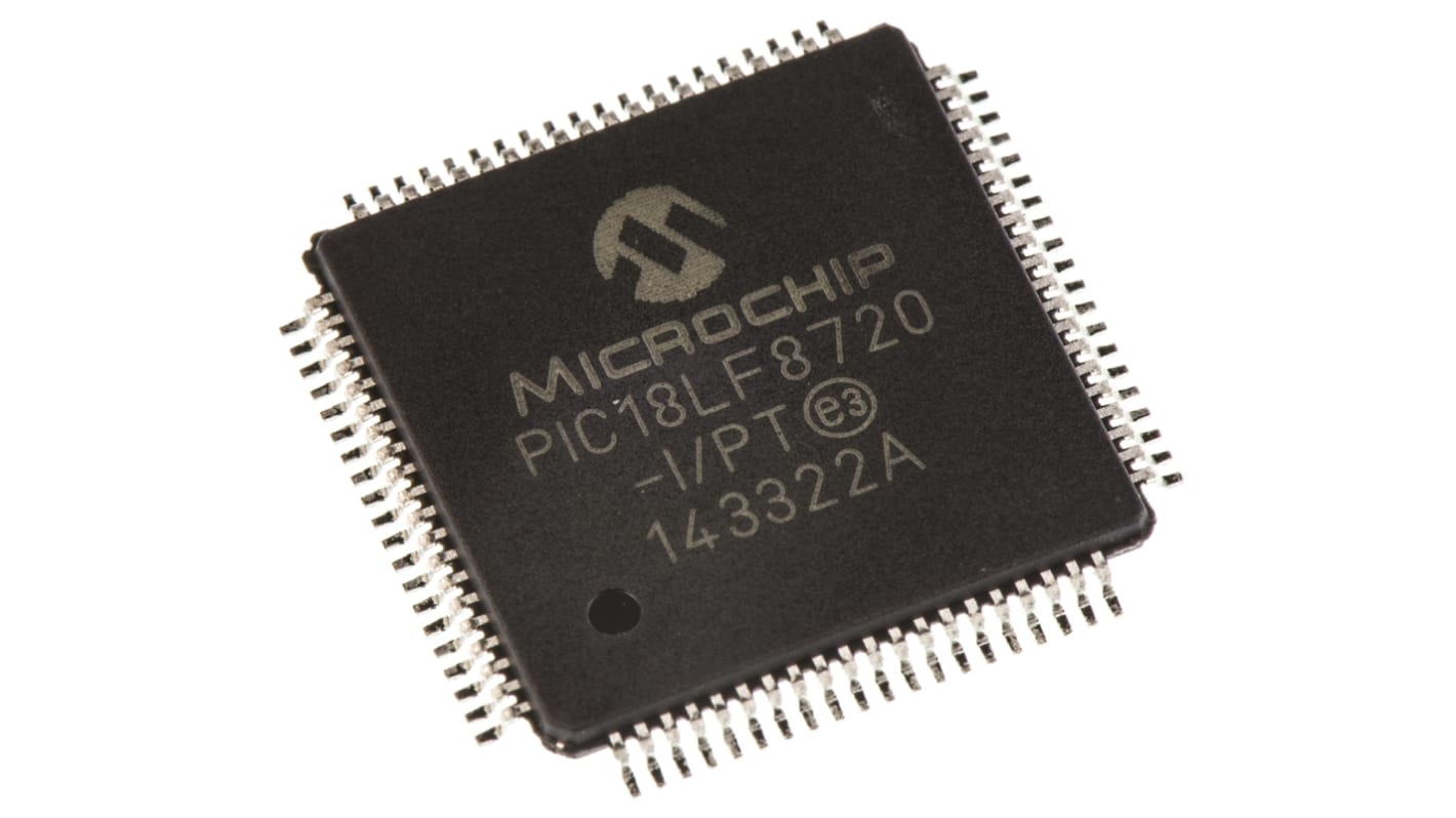 Microchip Mikrocontroller PIC18LF PIC 8bit SMD 1024 kB, 128 kB TQFP 80-Pin 25MHz 384 kB RAM