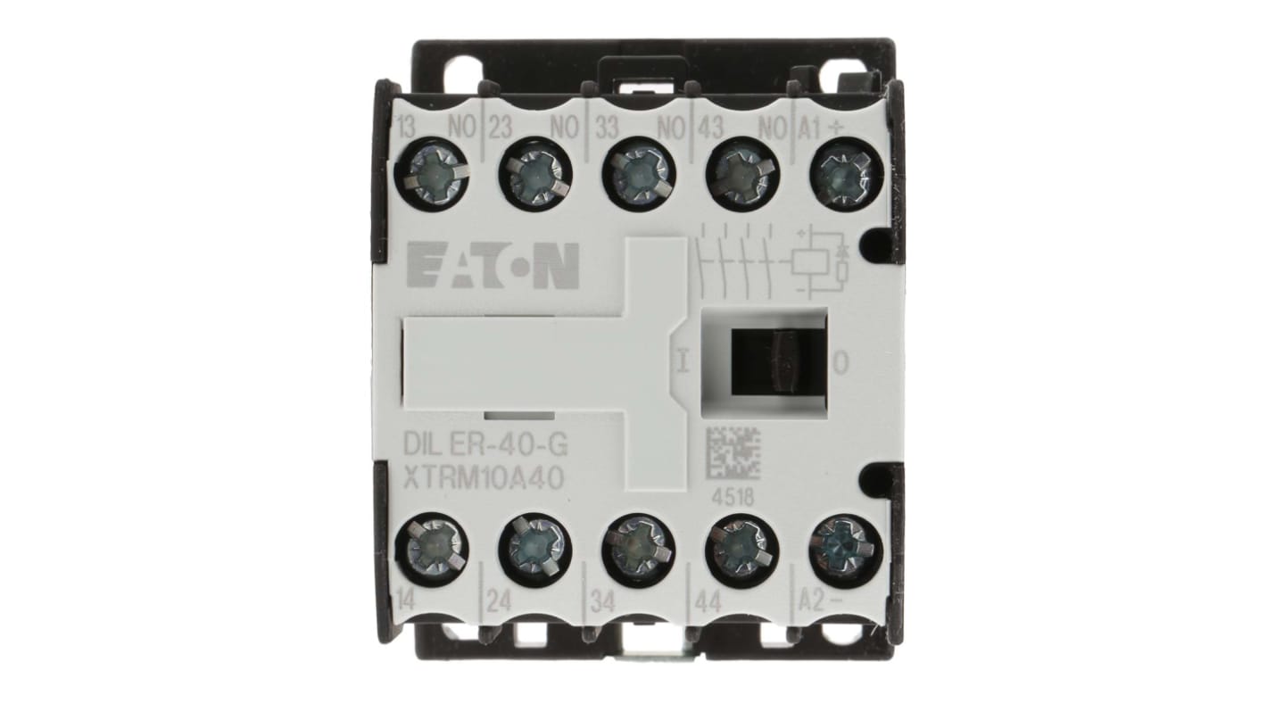 Contattore Eaton, serie Eaton Moeller, 4 poli, 4NO, 3 A, bobina 24 V c.c.