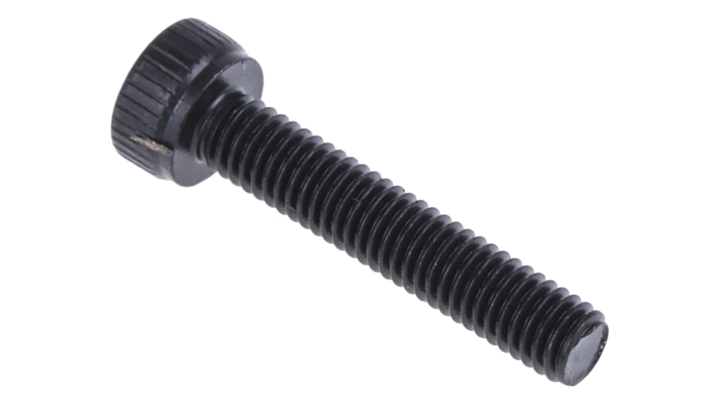 RS PRO M3 x 16mm Hex Socket Cap Screw Black, Self-Colour Steel