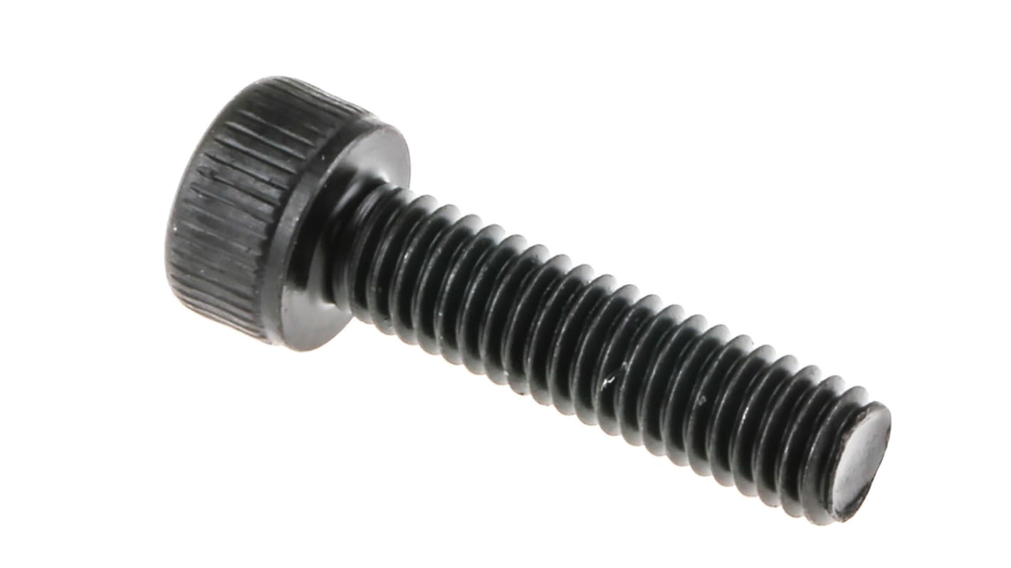 RS PRO Black, Self-Colour Steel Hex Socket Cap Screw, DIN 912, M4 x 16mm