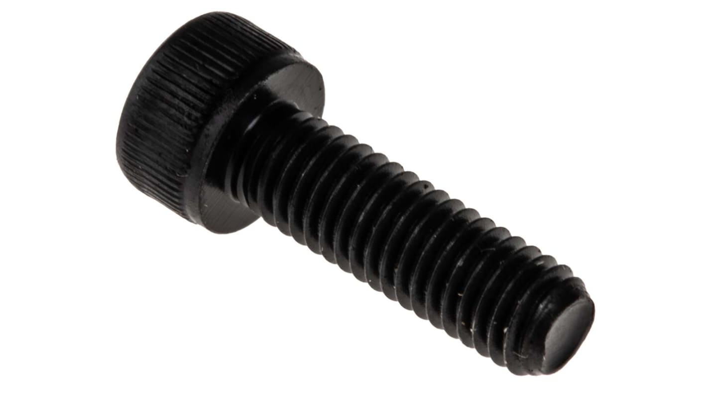 RS PRO M5 x 16mm Hex Socket Cap Screw Black, Self-Colour Steel