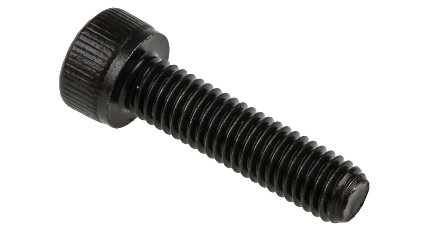 RS PRO M5 x 20mm Hex Socket Cap Screw Black, Self-Colour Steel