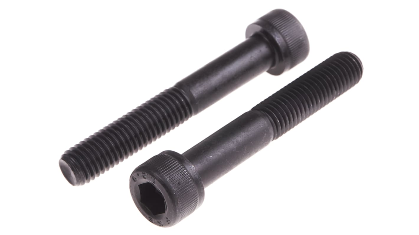 RS PRO M10 x 65mm Hex Socket Cap Screw Black, Self-Colour Steel