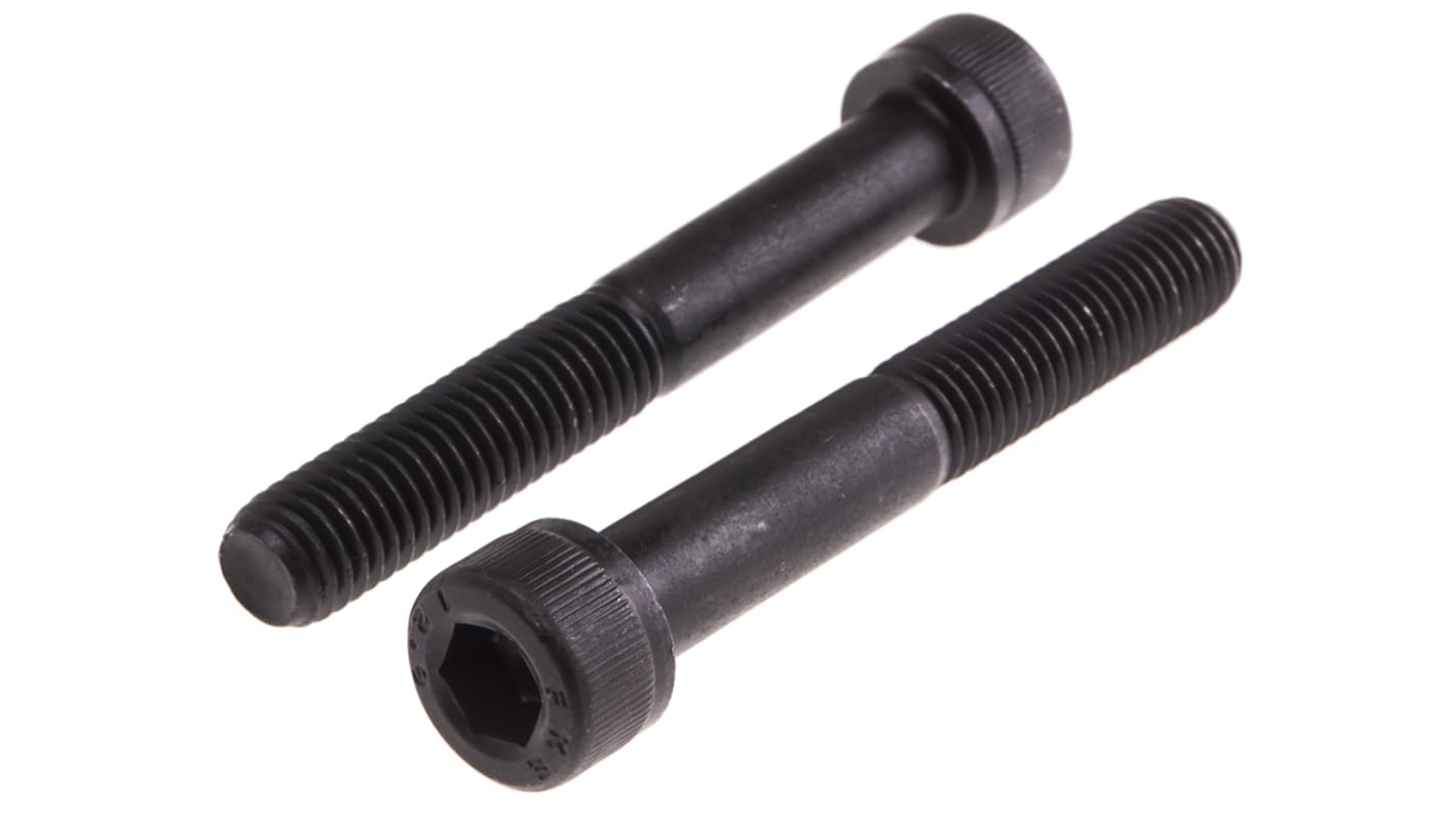 RS PRO M10 x 70mm Hex Socket Cap Screw Black, SelfColour Steel RS