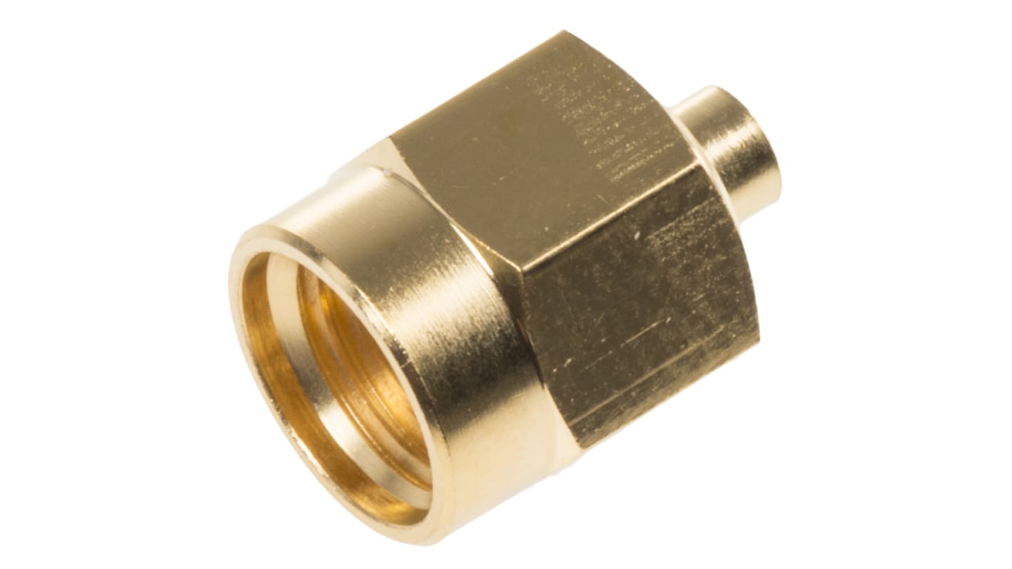 TE Connectivity Straight 50Ω Cable Mount SMA Connector, Solder Termination RG405