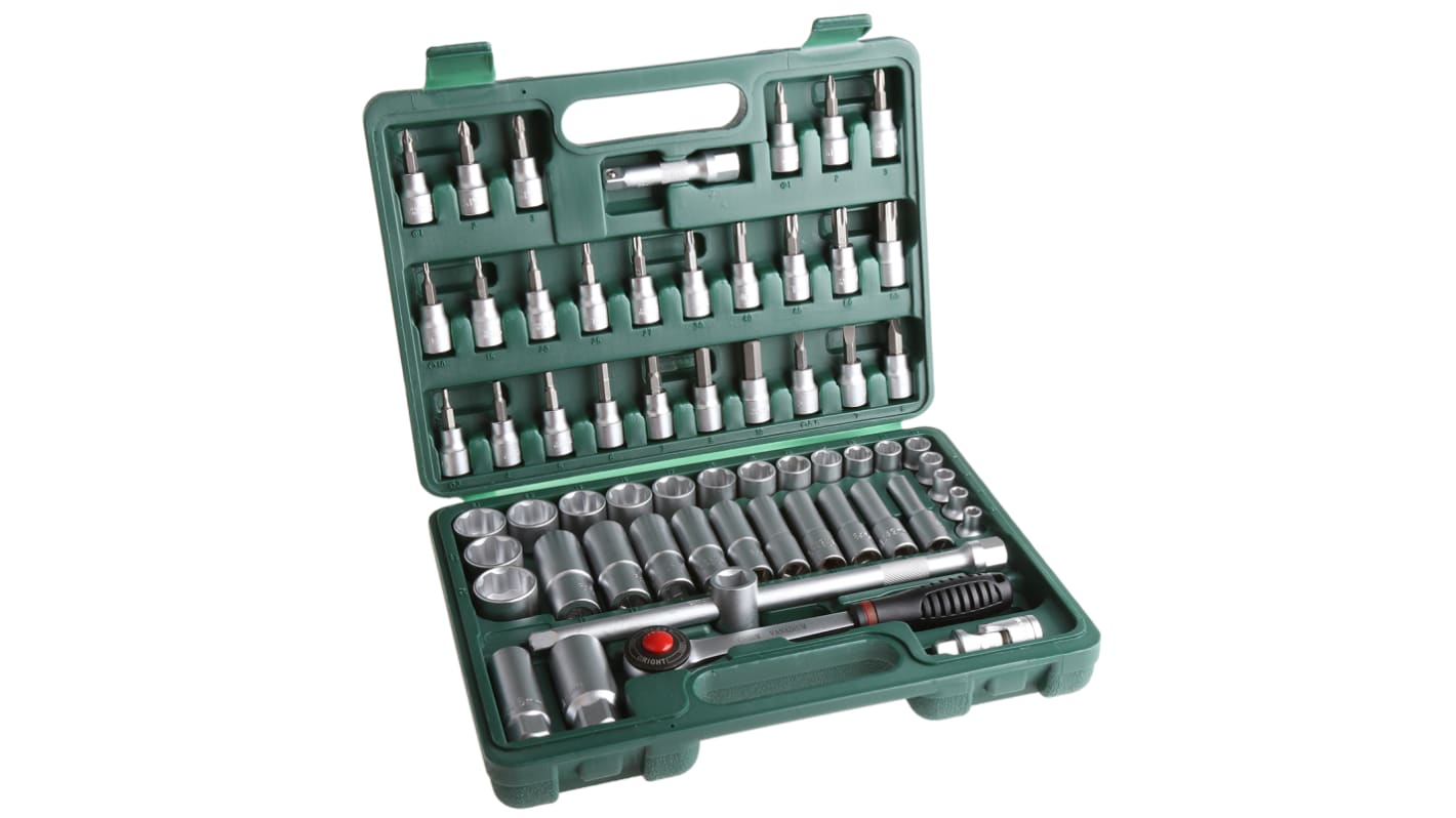 MTI 61-Piece 3/8 in Deep Socket/Standard Socket/Bit Set with Ratchet