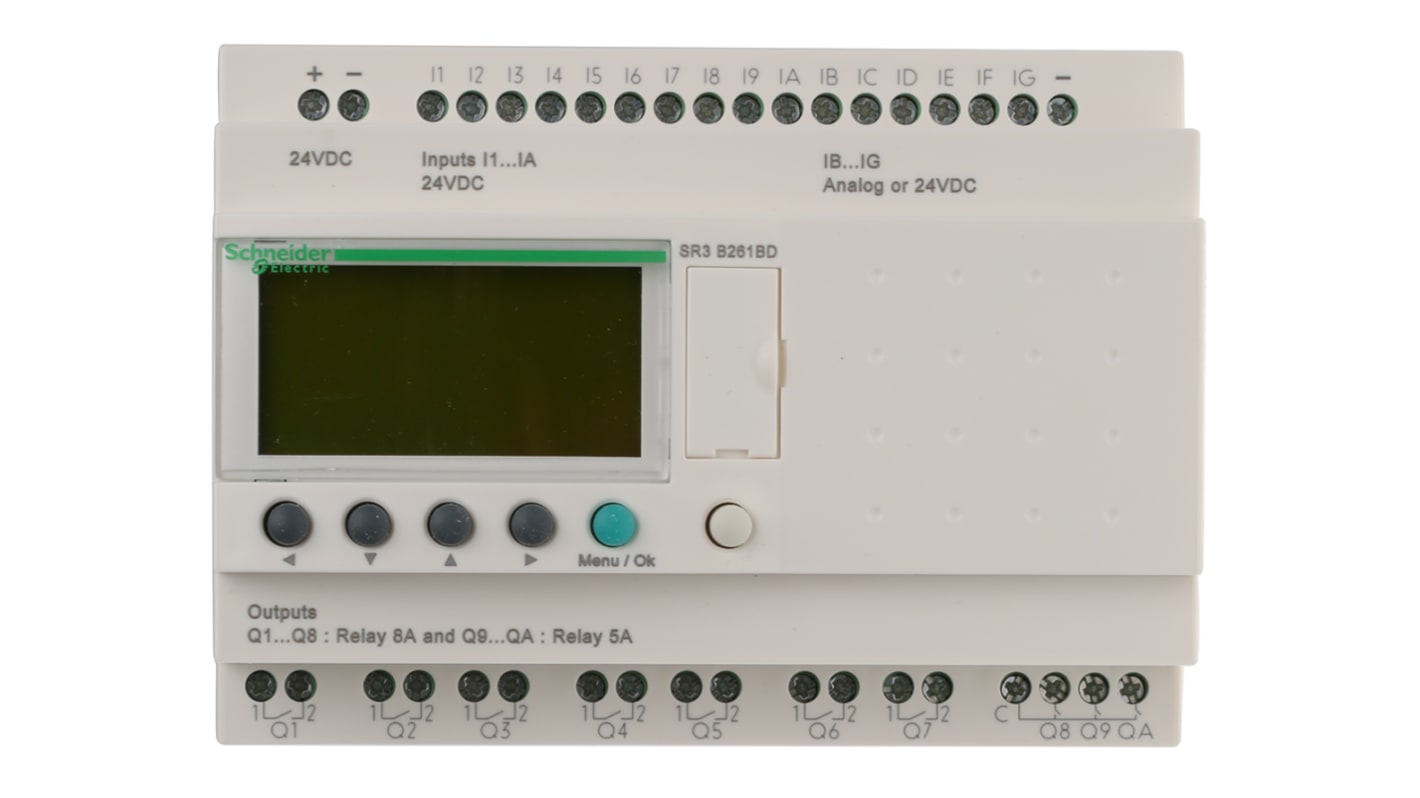 Unité centrale Schneider Electric, série Zelio Logic 2, 16 (jusqu'à → 16 numériques, jusqu'à →