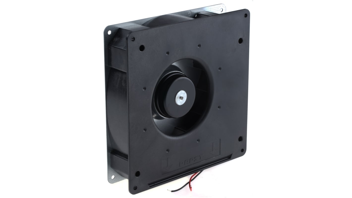 Ventilador centrífugo ebm-papst de 180 x 180 x 40mm, alim 12 V dc, caudal 87.5m³/h, 58dB, 2550rpm