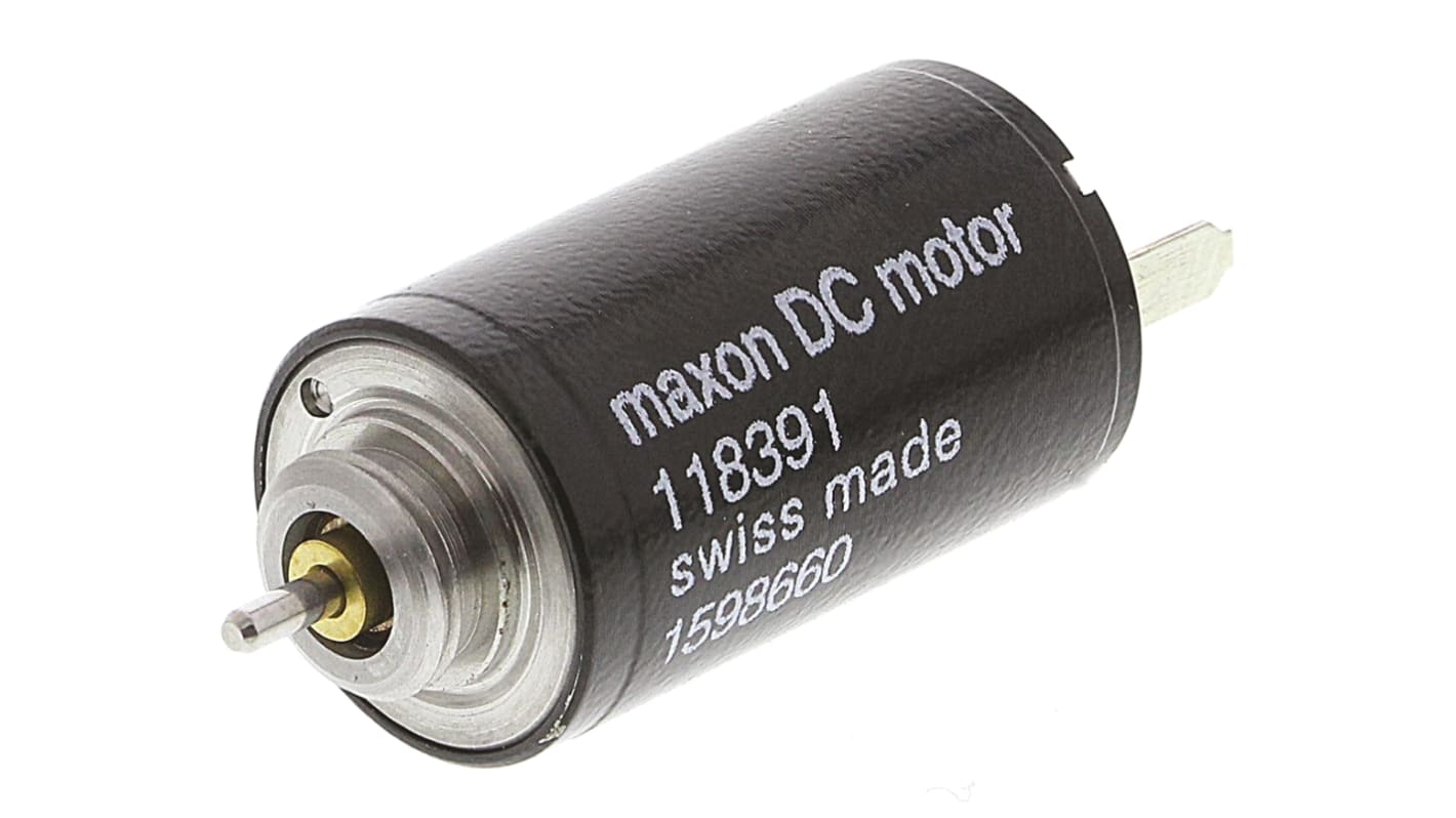 Motor DC Maxon, 12 V CC, 0,75 W, 11600 rpm, par máx. 0,746 mNm, Ø de eje 1mm