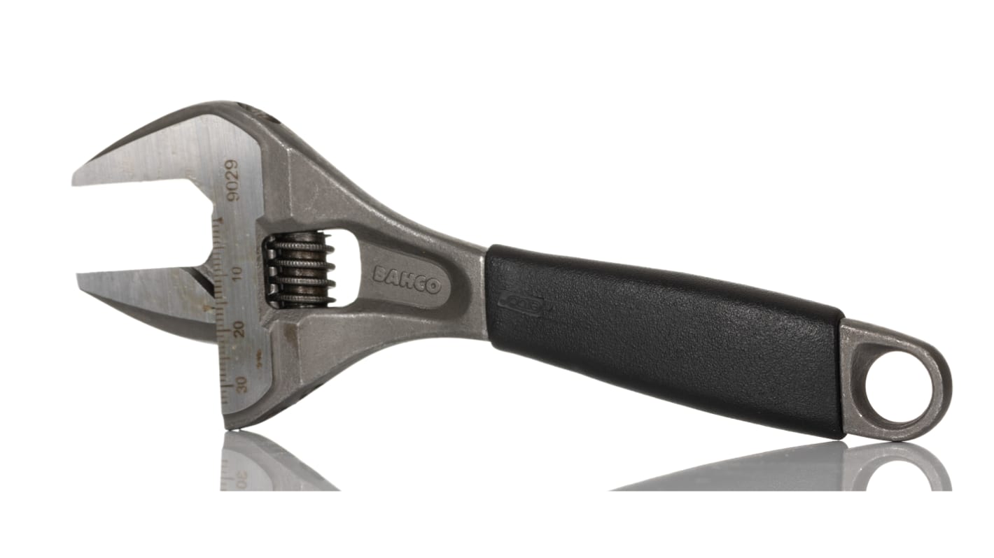 Bahco Adjustable Spanner, 170 mm Overall, 32mm Jaw Capacity, Plastic Handle