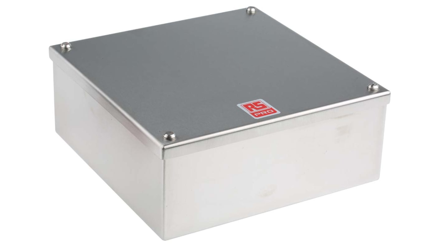 RS PRO 316 Stainless Steel Satin Adaptable Enclosure Box, 220mm x 220mm