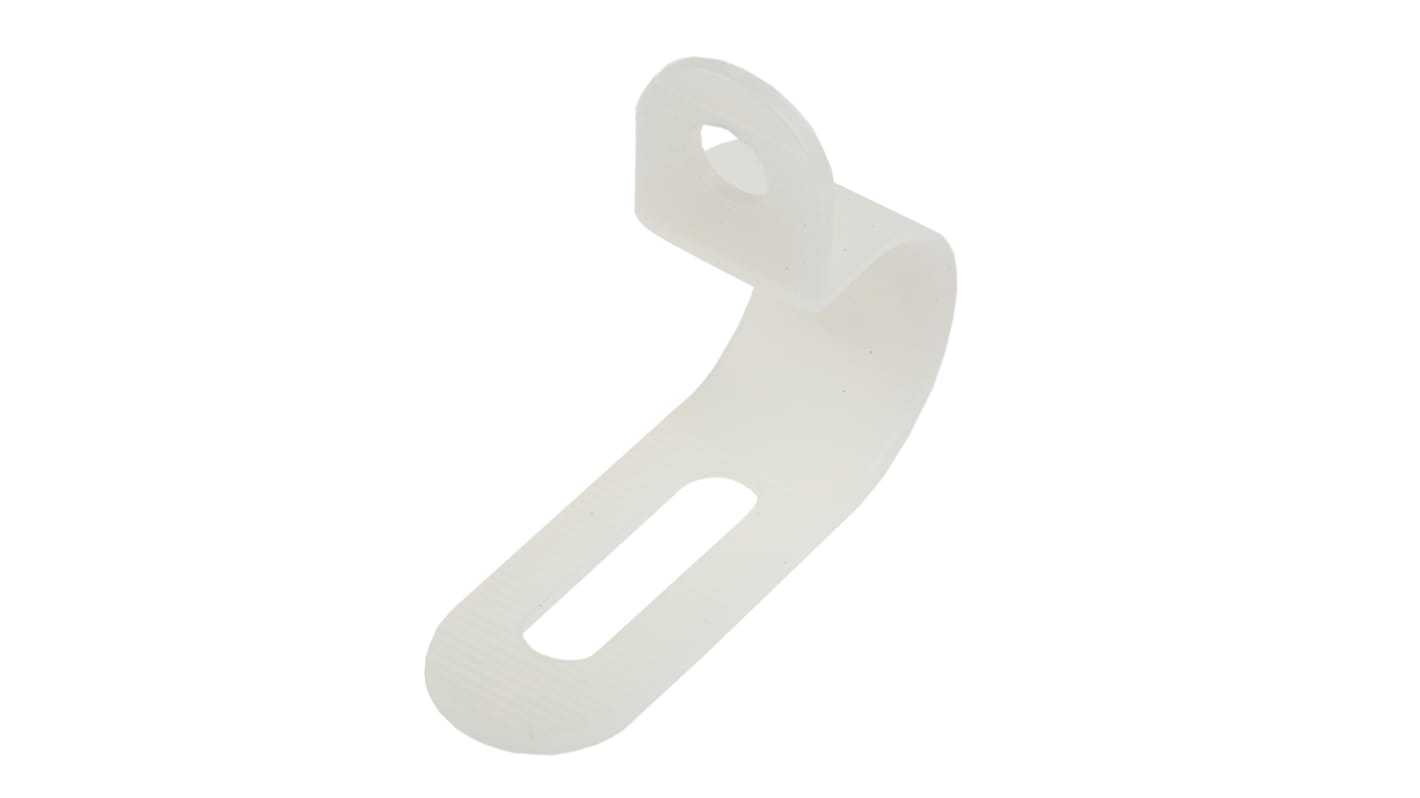 Clip en P, Nylon Naturel, Diamètre intérieur 14.3mm