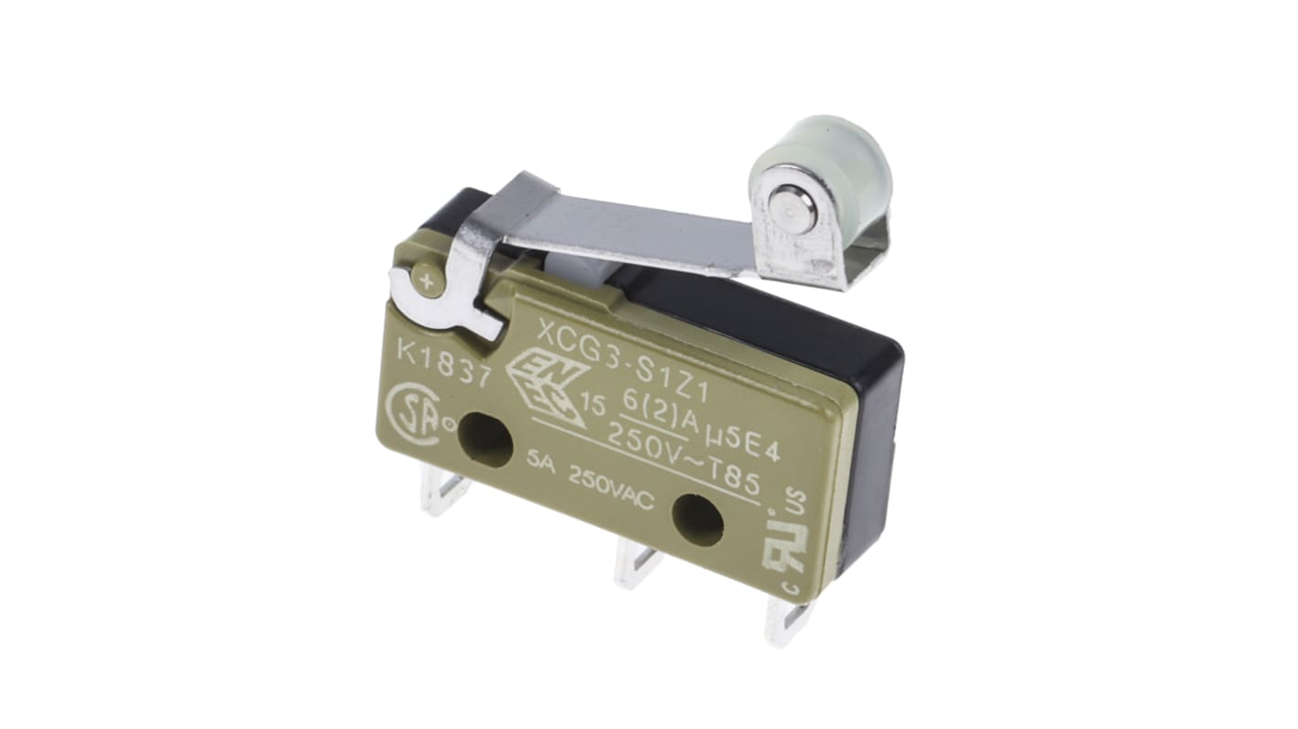 XCG3S1Z1 SaiaBurgess Roller Lever Micro Switch, Solder Terminal, 6
