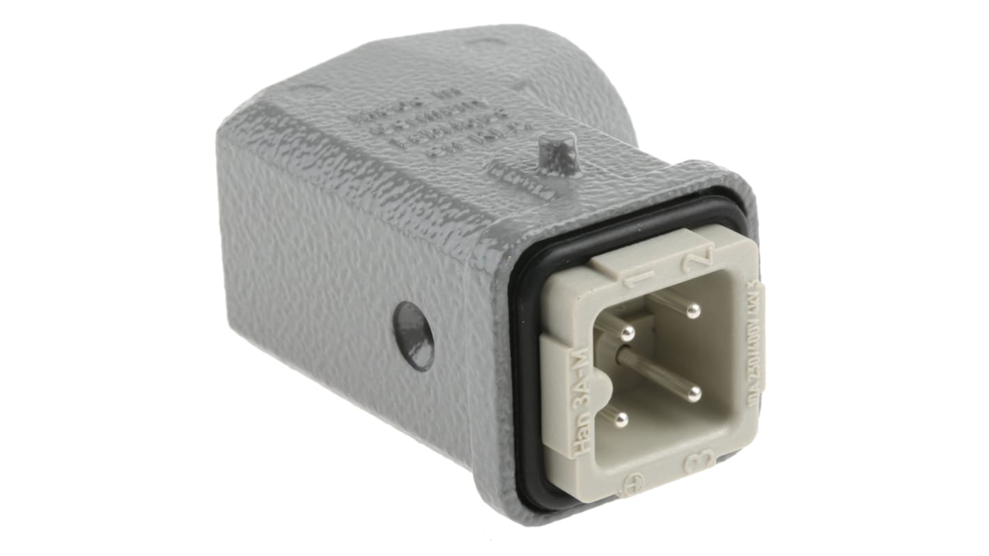 Conector de potencia HARTING Han A Macho de 3 vías, 230 → 400 V., 10A, con rosca PG11