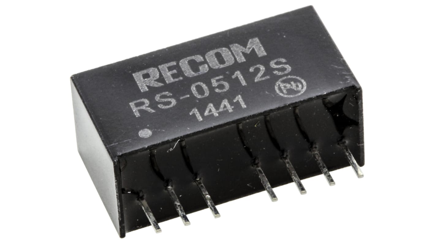 Recom RS DC/DC-Wandler 2W 5 V dc IN, 12V dc OUT / 166mA Durchsteckmontage 500V ac isoliert