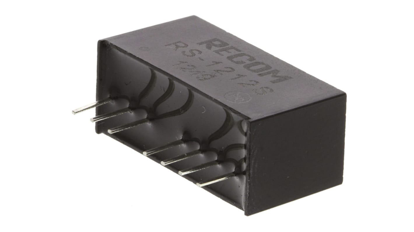 Recom RS DC-DC Converter, 12V dc/ 166mA Output, 9 → 18 V dc Input, 2W, Through Hole, +85°C Max Temp -40°C Min