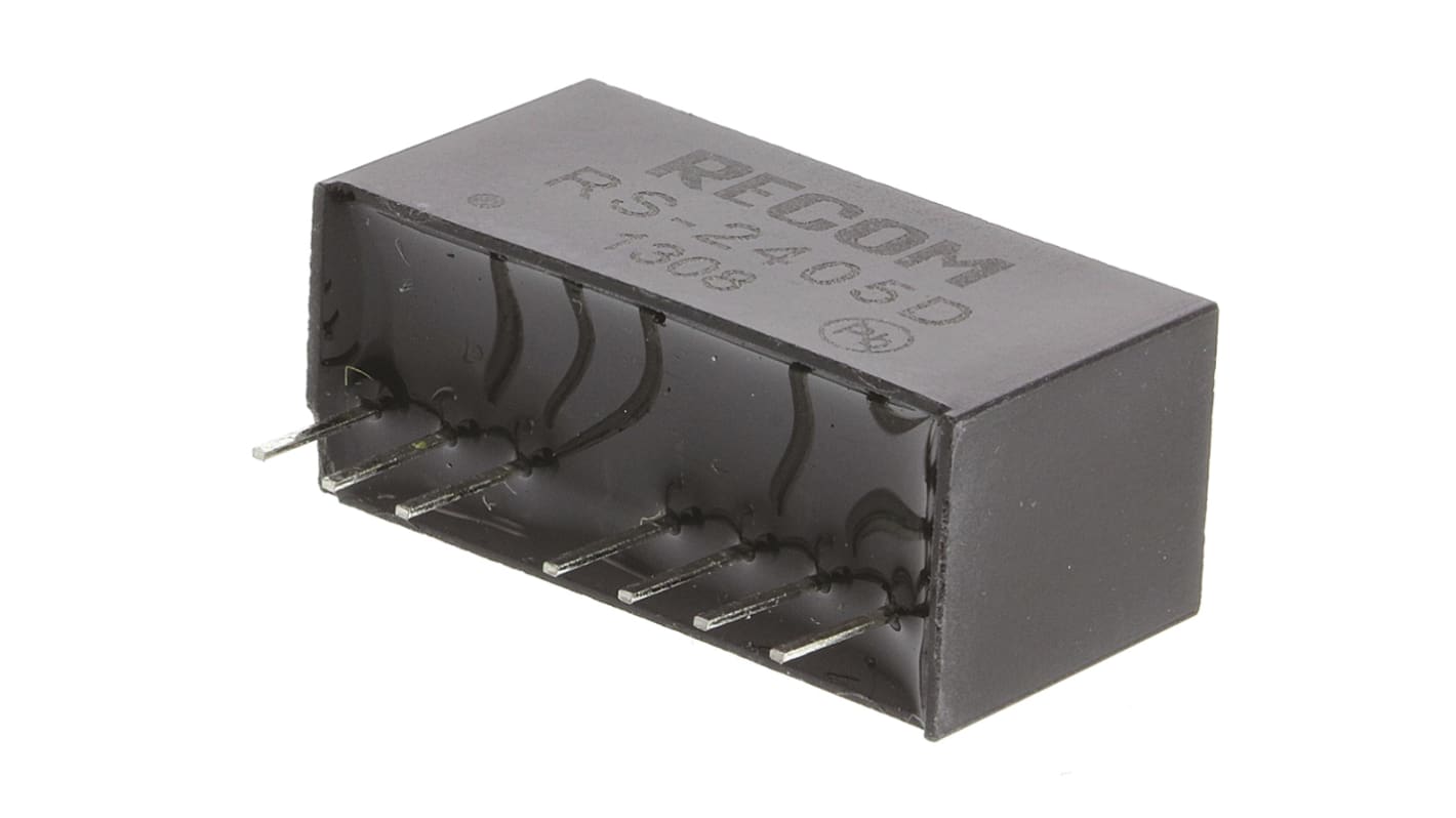 Recom RS DC/DC-Wandler 2W 24 V dc IN, ±5V dc OUT / ±200mA Durchsteckmontage 500V ac isoliert