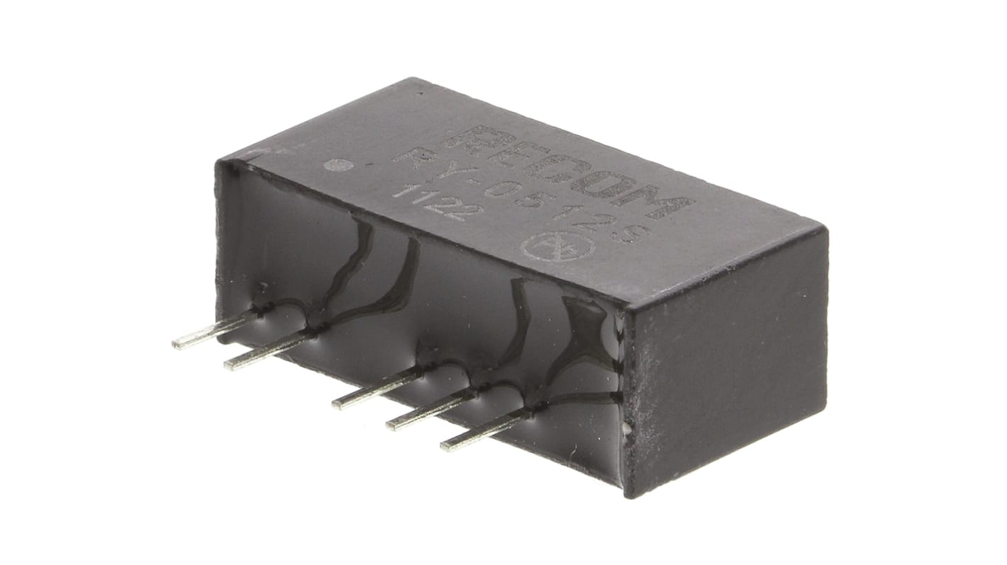 Recom RY DC/DC-Wandler 1W 5 V dc IN, 12V dc OUT / 84mA Durchsteckmontage 1kV dc isoliert