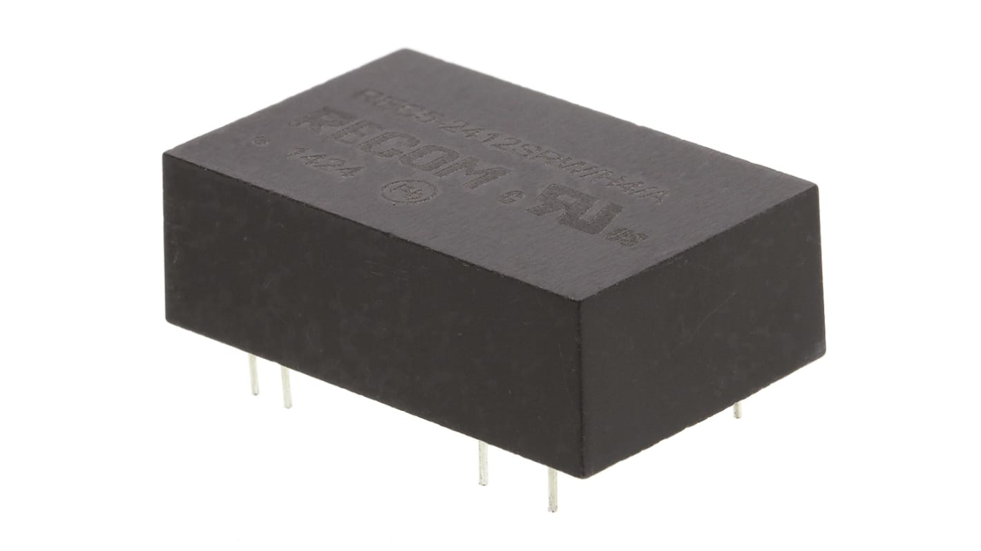 Recom REC5 DC-DC Converter, 12V dc/ 420mA Output, 18 → 36 V dc Input, 5W, Through Hole, +75°C Max Temp -25°C Min